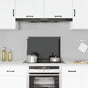 Kitchen Backsplash Black 70x50 cm Tempered Glass