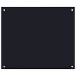 Kitchen Backsplash Black 70x60 cm Tempered Glass