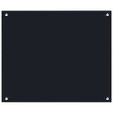 Kitchen Backsplash Black 70x60 cm Tempered Glass - Front View