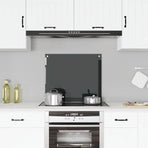 Kitchen Backsplash Black 70x60 cm Tempered Glass