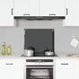 Kitchen Backsplash Black 70x60 cm Tempered Glass