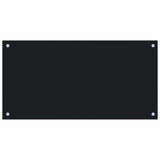 Kitchen Backsplash Black 80x40 cm Tempered Glass