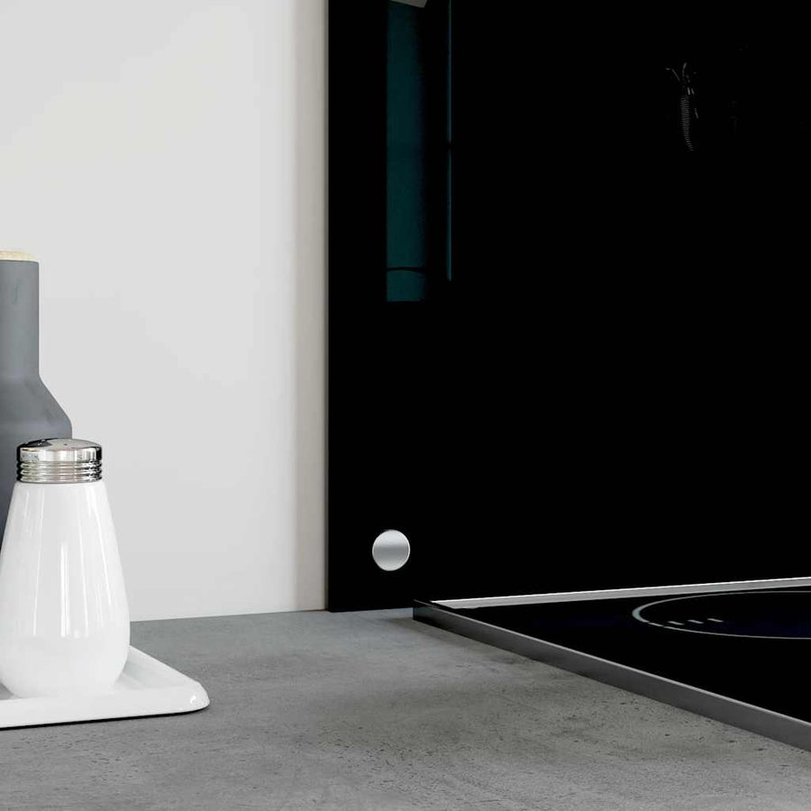 Kitchen Backsplash Black 80x40 cm Tempered Glass