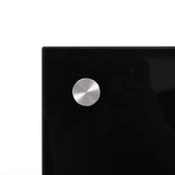 Kitchen Backsplash Black 80x40 cm Tempered Glass