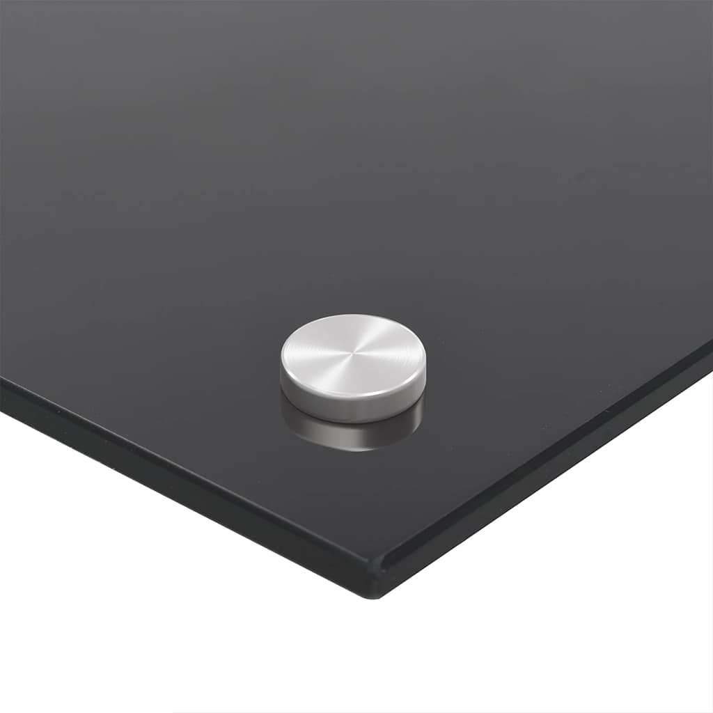 Kitchen Backsplash Black 80x40 cm Tempered Glass