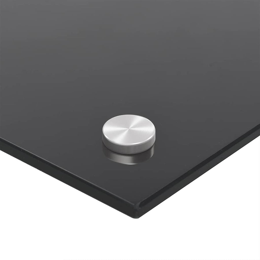 Kitchen Backsplash Black 80x40 cm Tempered Glass