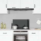 Kitchen Backsplash Black 80x40 cm Tempered Glass