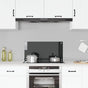 Kitchen Backsplash Black 80x40 cm Tempered Glass