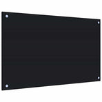 Kitchen Backsplash Black 80x50 cm Tempered Glass