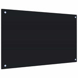 Kitchen Backsplash Black 80x50 cm Tempered Glass - 45-Degree Angle