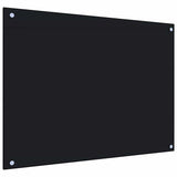 Kitchen Backsplash Black 80x60 cm Tempered Glass - 45-Degree Angle