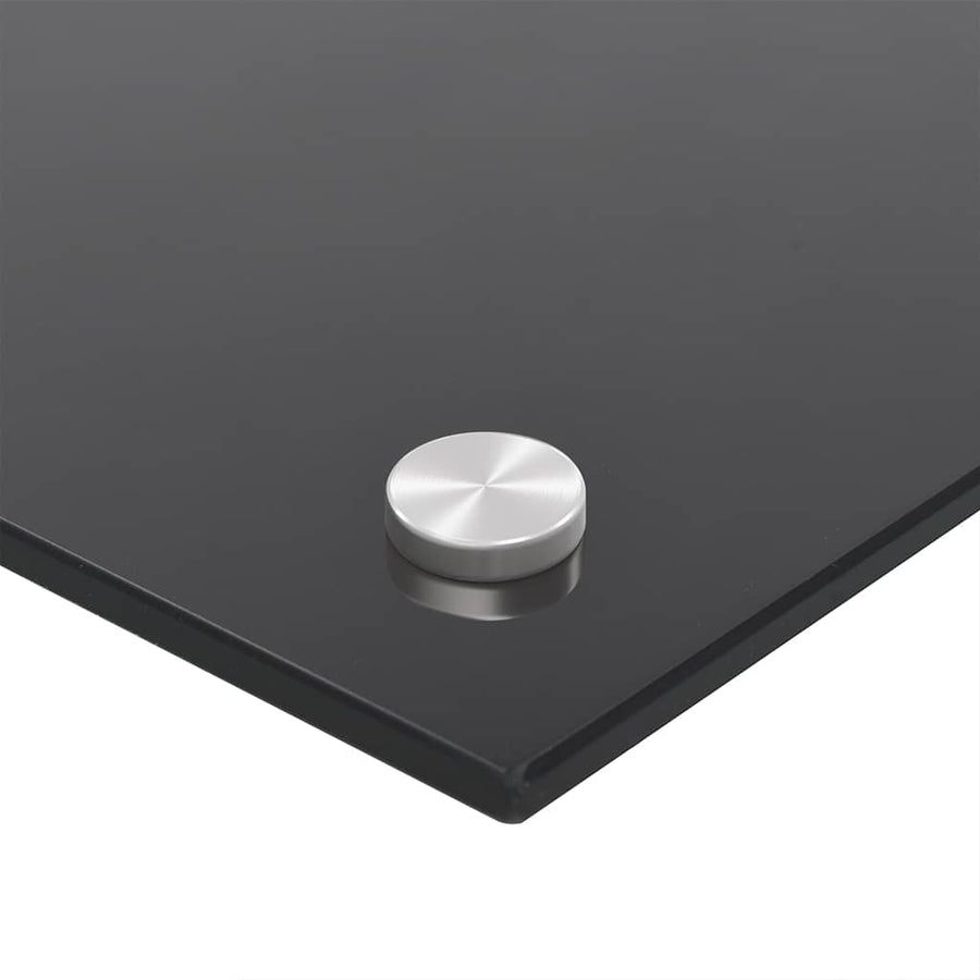 Kitchen Backsplash Black 80x60 cm Tempered Glass