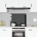 Kitchen Backsplash Black 80x60 cm Tempered Glass