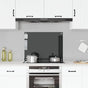 Kitchen Backsplash Black 80x60 cm Tempered Glass