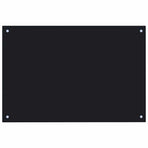 Kitchen Backsplash Black 90x50 cm Tempered Glass
