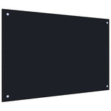 Kitchen Backsplash Black 90x50 cm Tempered Glass