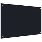 Kitchen Backsplash Black 90x50 cm Tempered Glass