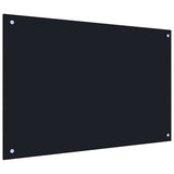 Kitchen Backsplash Black 90x50 cm Tempered Glass - 45-Degree Angle