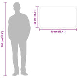 Kitchen Backsplash Black 90x50 cm Tempered Glass - Extra Image