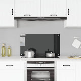 Kitchen Backsplash Black 90x50 cm Tempered Glass