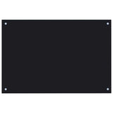 Kitchen Backsplash Black 90x60 cm Tempered Glass - Front View