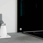 Kitchen Backsplash Black 90x60 cm Tempered Glass