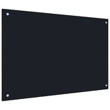 Kitchen Backsplash Black 90x60 cm Tempered Glass - 45-Degree Angle
