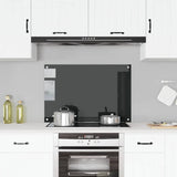 Kitchen Backsplash Black 90x60 cm Tempered Glass