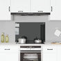 Kitchen Backsplash Black 90x60 cm Tempered Glass