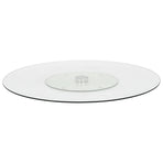 Rotating Serving Plate Transparent 60 cm Tempered Glass