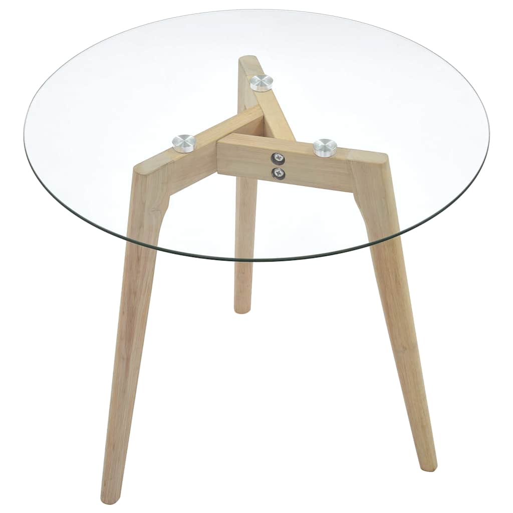 Side Table Set 2 pcs Tempered Glass