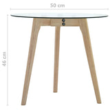 Side Table Set 2 pcs Tempered Glass - Low Angle