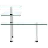 3-Tier Corner Kitchen Shelf Tempered Glass - Side View