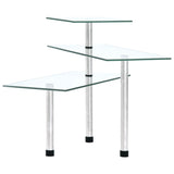 3-Tier Corner Kitchen Shelf Tempered Glass - Top-Down View
