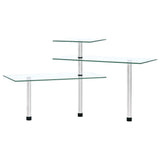 3-Tier Corner Kitchen Shelf Tempered Glass - 45-Degree Angle
