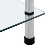 6-Tier Shelf Transparent 40x40x160 cm Tempered Glass