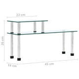 Kitchen Shelf Transparent 45x16x26 cm Tempered Glass - Rear View