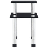 Kitchen Shelf Black 45x16x26 cm Tempered Glass - Side View