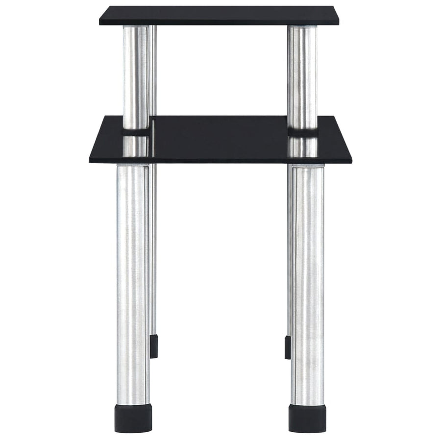 Kitchen Shelf Black 45x16x26 cm Tempered Glass