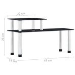 Kitchen Shelf Black 45x16x26 cm Tempered Glass