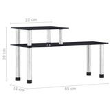 Kitchen Shelf Black 45x16x26 cm Tempered Glass - Rear View