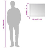 Wall Mirror 60x50 cm Glass - Close-Up Angle