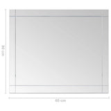 Wall Mirror 80x60 cm Glass - Rear View
