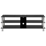 TV Stand Black 120x40x40 cm Tempered Glass