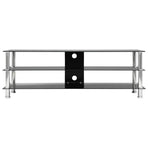 TV Stand Black 120x40x40 cm Tempered Glass