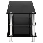 TV Stand Black 120x40x40 cm Tempered Glass