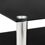 TV Stand Black 120x40x40 cm Tempered Glass