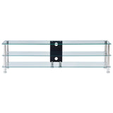 TV Stand Transparent 150x40x40 cm Tempered Glass