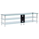 TV Stand Transparent 150x40x40 cm Tempered Glass