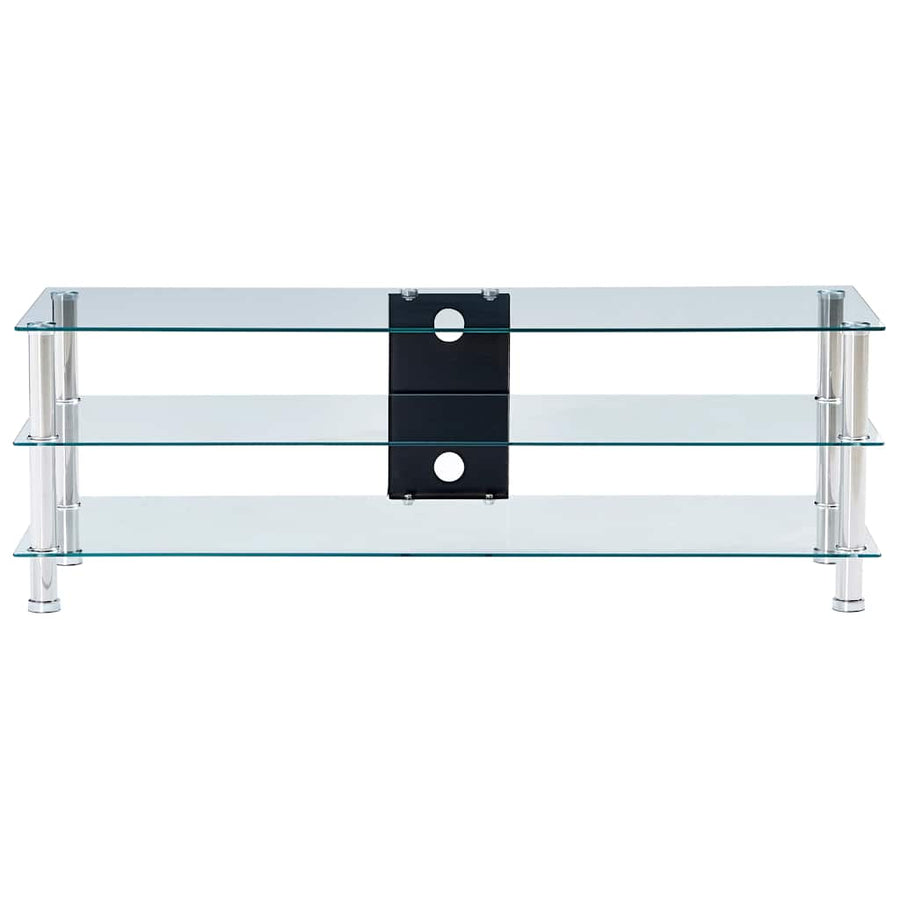 TV Stand Transparent 120x40x40 cm Tempered Glass